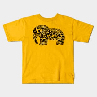 tribal elephant in tattoo inked ecopop Kids T-Shirt